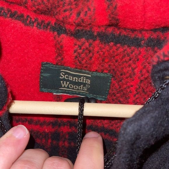 RARE Vintage 1990s Super Warm Hooded wool Jacket Peacoat - Picture 3 of 5